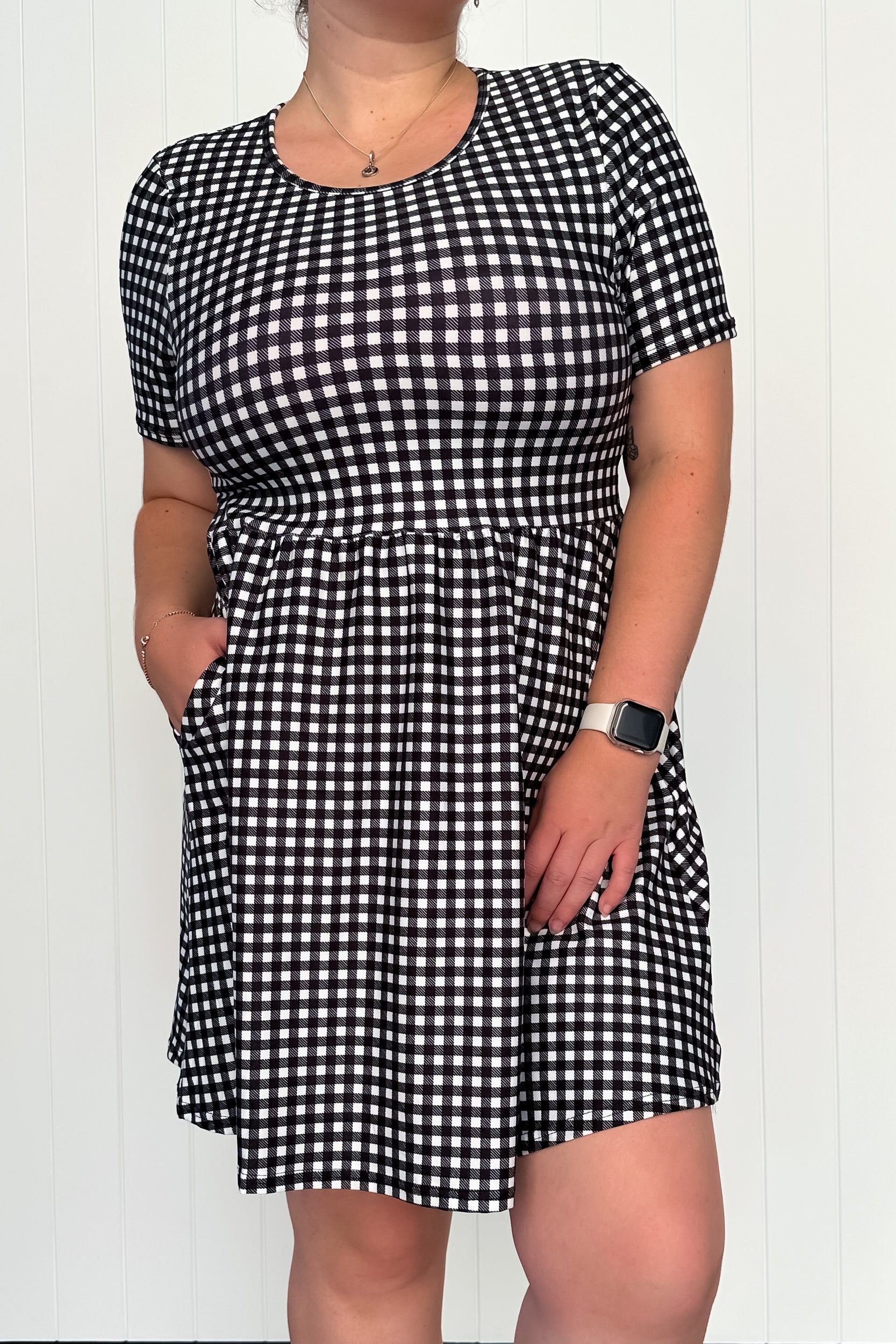 Gingham OG - Mini Dress - Short Sleeve - Pockets