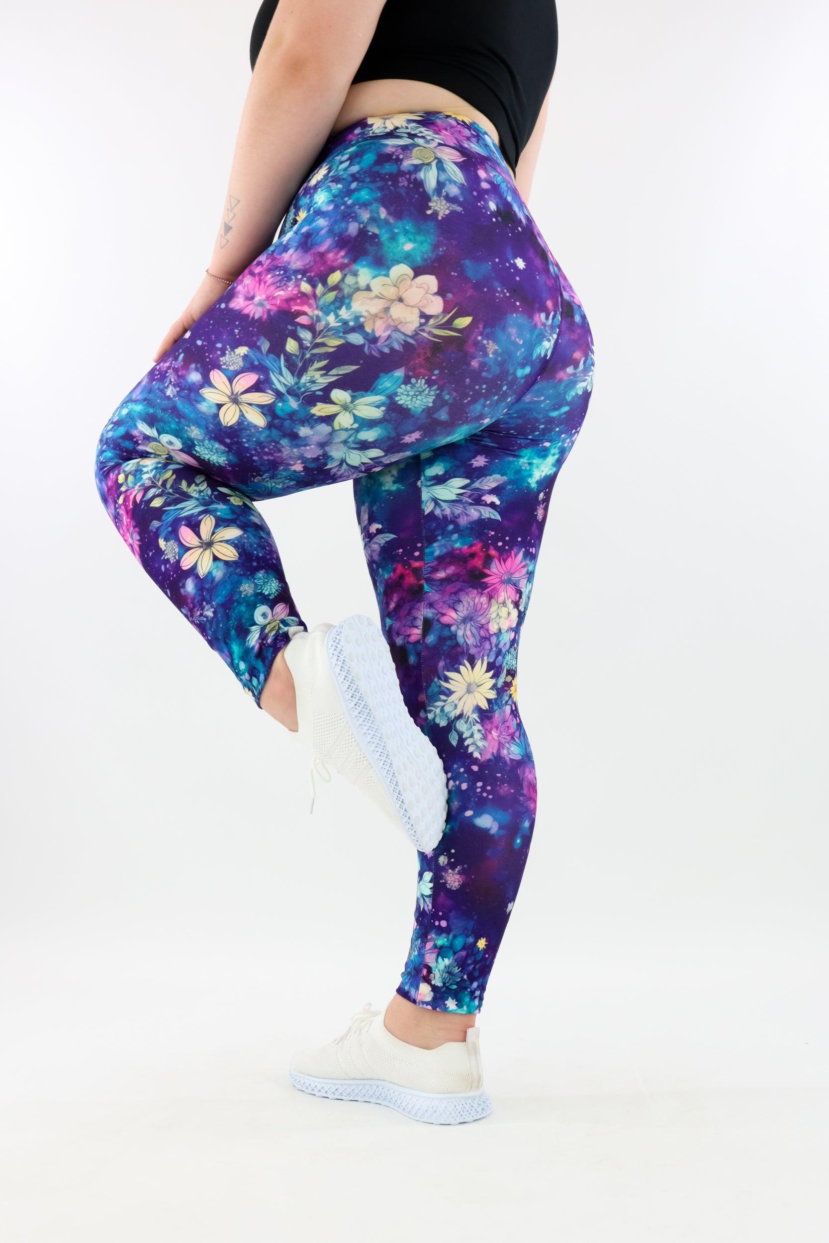 Galaxy Flowers - Casual - Full Leggings