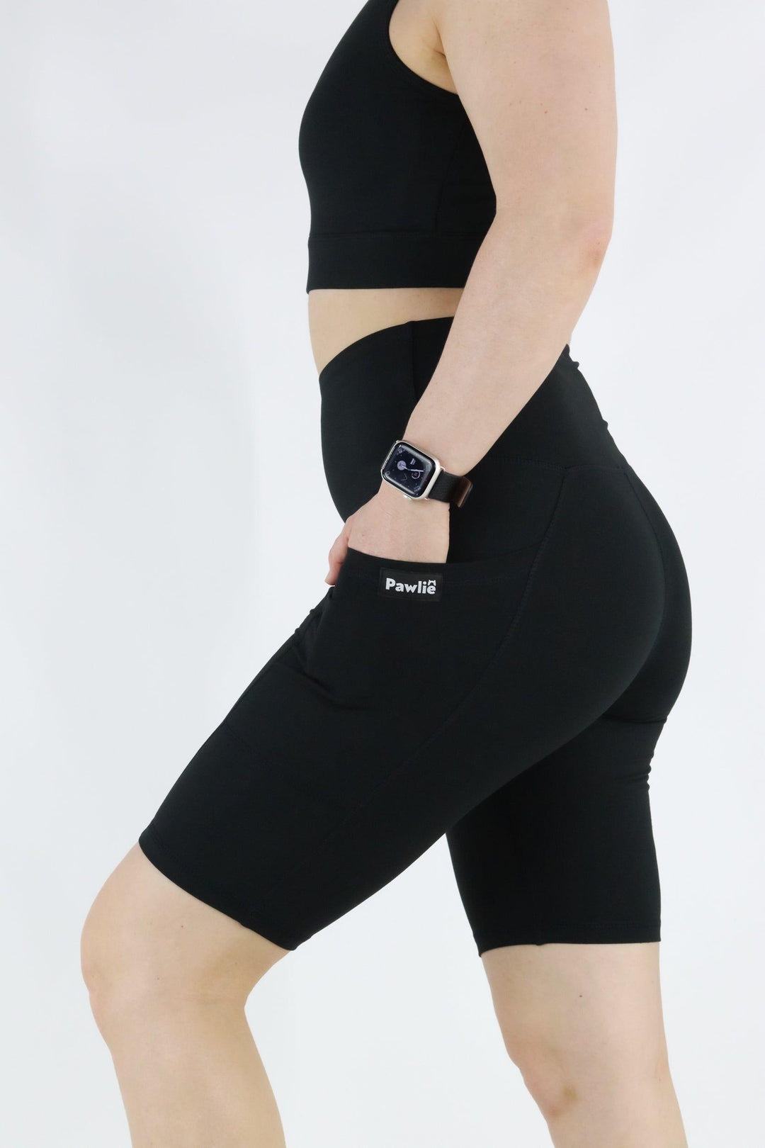 Black - Hybrid 2.0 - Leg Pockets - Long Shorts Hybrid Shorts Pawlie