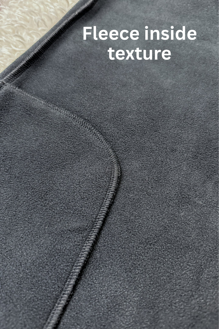 Black - Fleece Joggers - Pockets