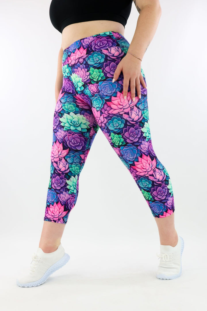 Succulents - Casual - Capri Leggings