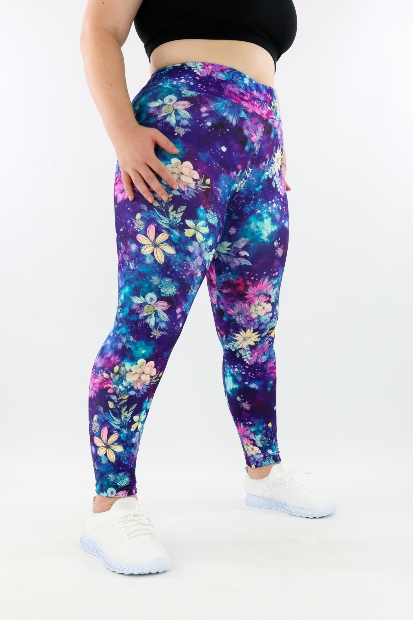 Galaxy Flowers - Casual - Long Full Leggings