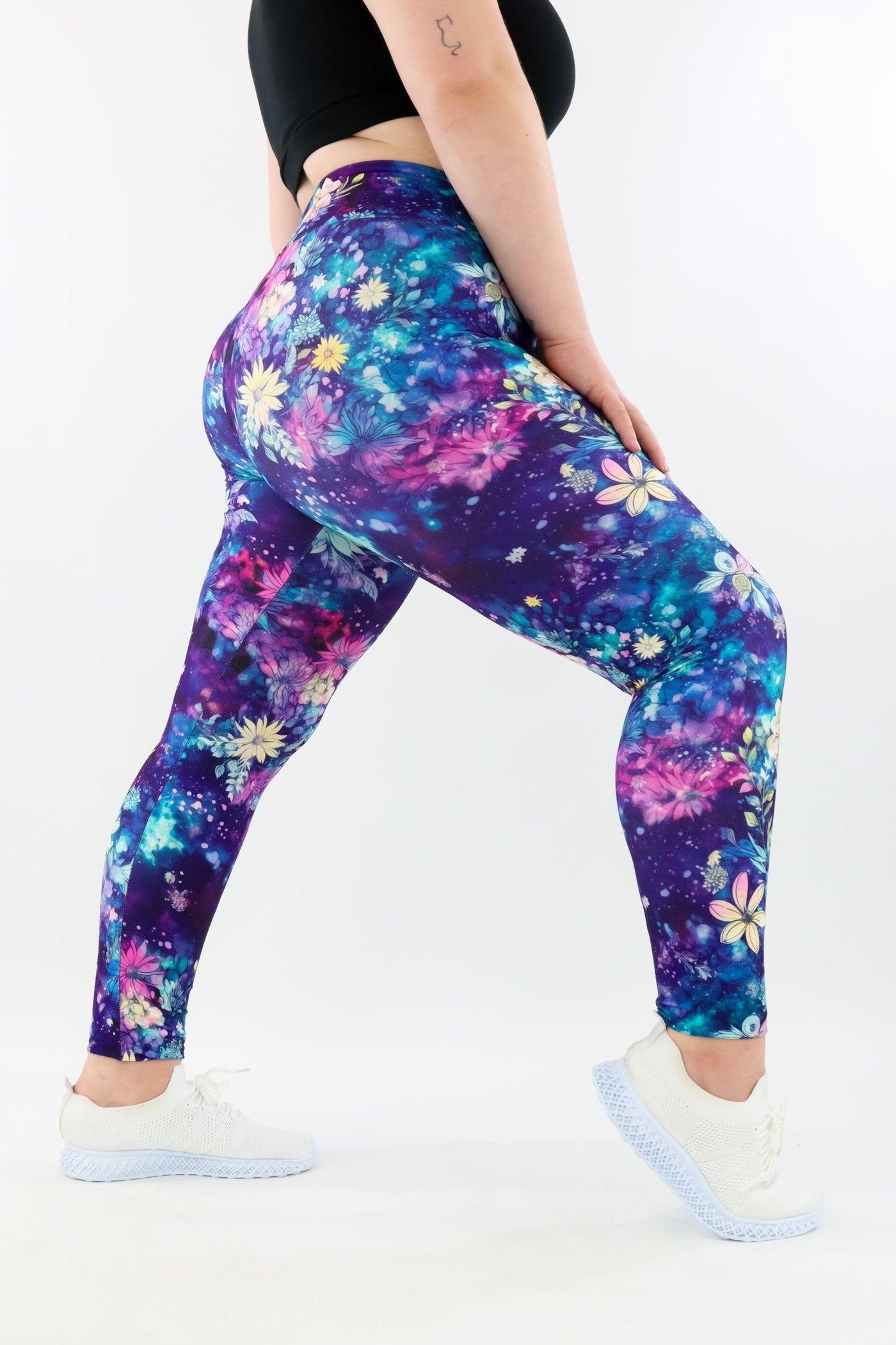 Galaxy Flowers - Casual - Long Full Leggings