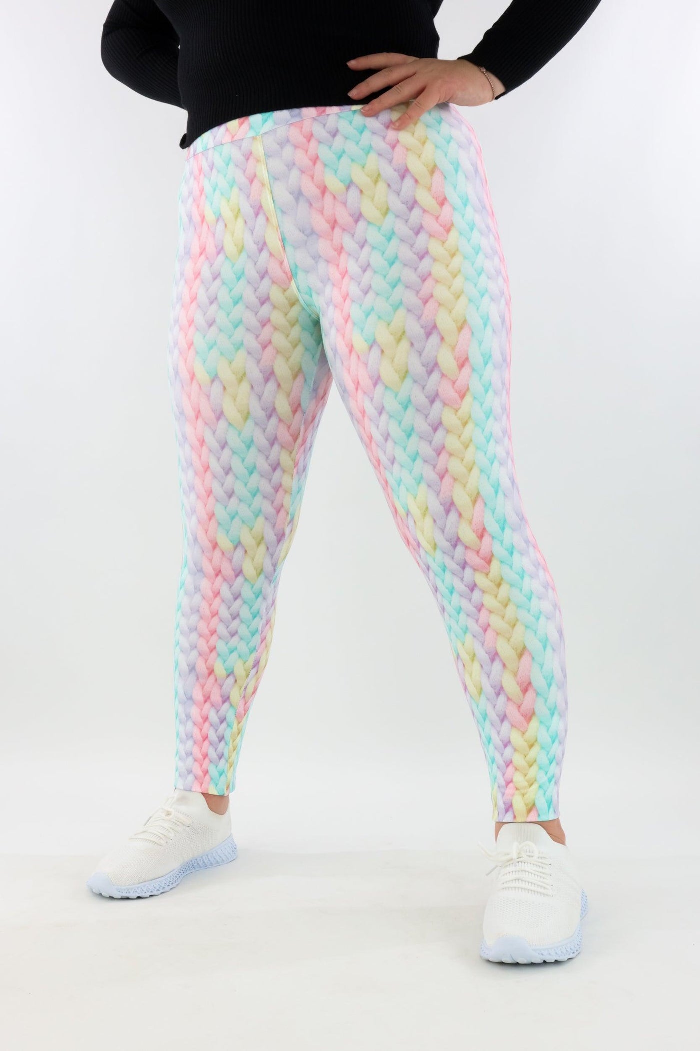 Pastel Knit - Casual - Long Full Leggings