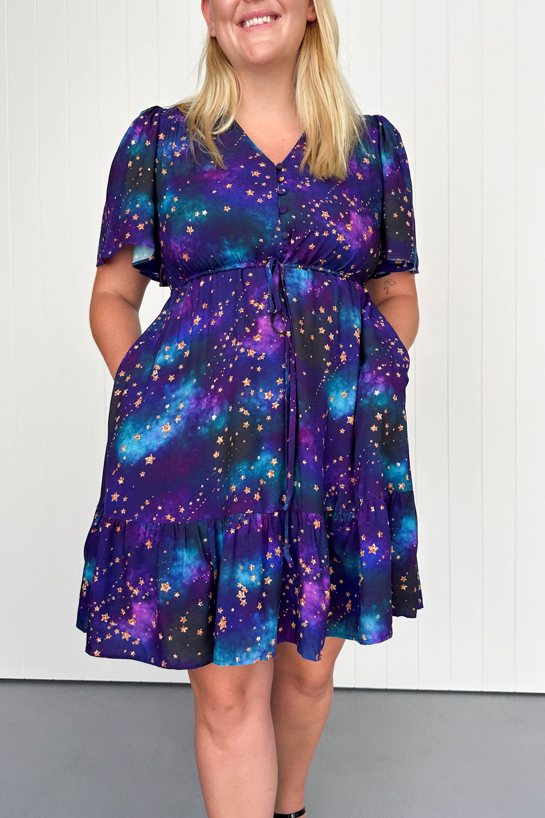 Dahlia Mini Dress - Universe Shimmer