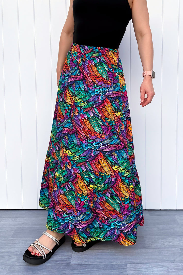 Camellia Maxi Skirt - Feather Wild - Pockets