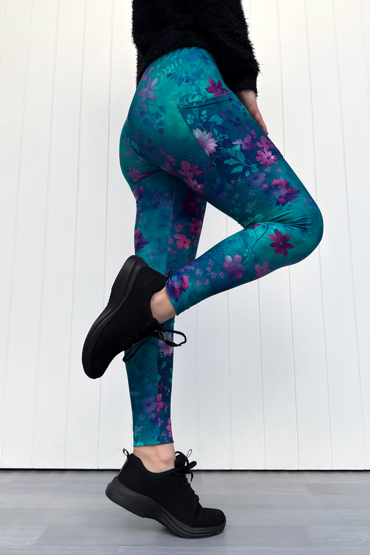 Ethereal Bloom - Casual - Full Leggings - Pockets