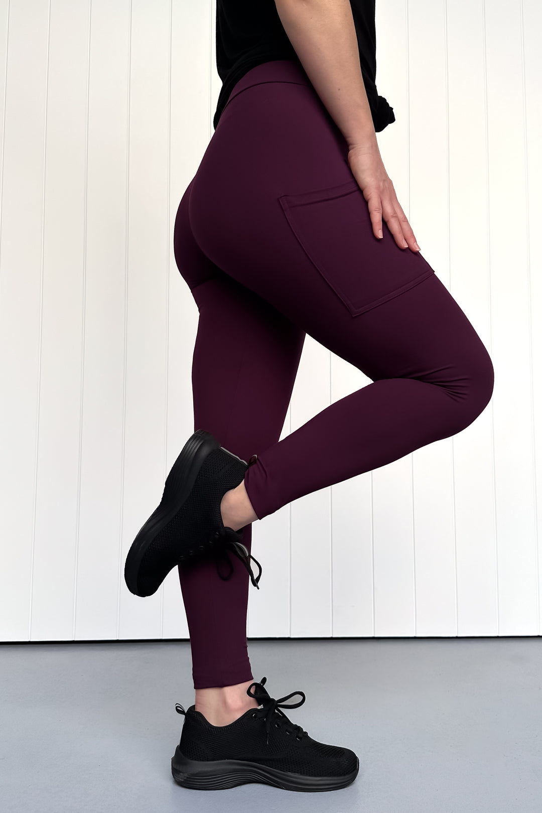Plum - Casual - Full Leggings - Pockets