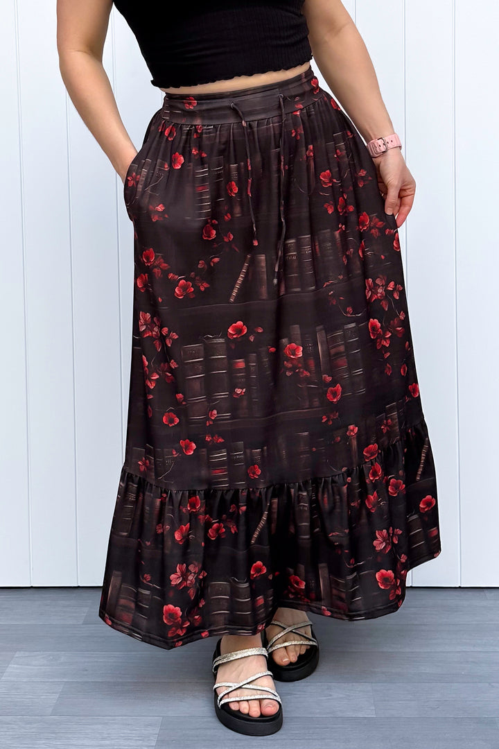 Selene Maxi Skirt - Book Witch - Pockets