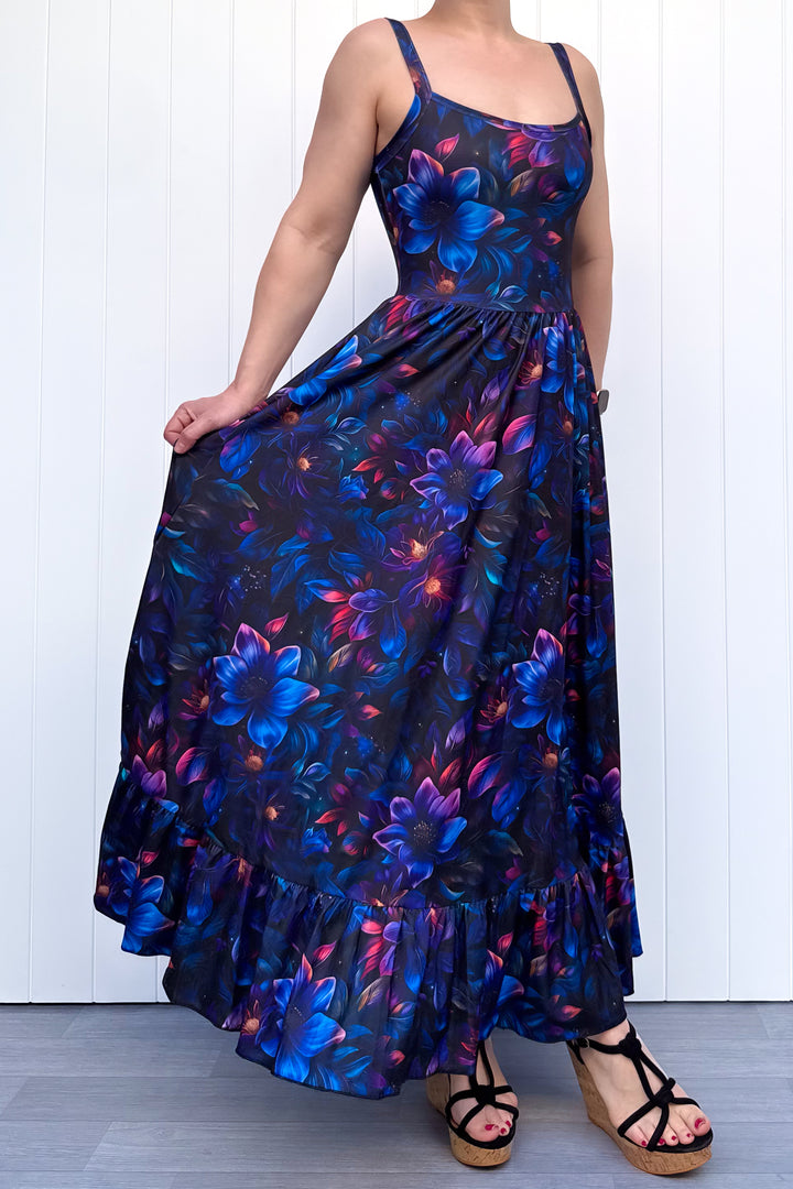 Celeste Maxi Dress - Obsidian Petal - Pockets