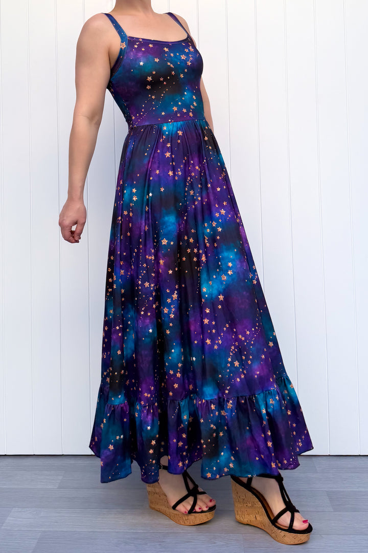 Celeste Maxi Dress - Universe Shimmer - Pockets