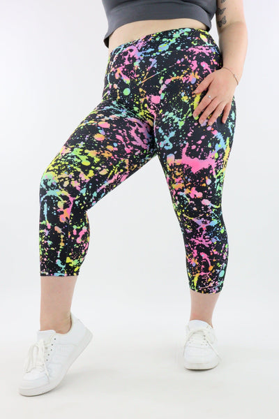 Neon Splash - Casual - Capri Leggings Casual Capri Leggings Pawlie   