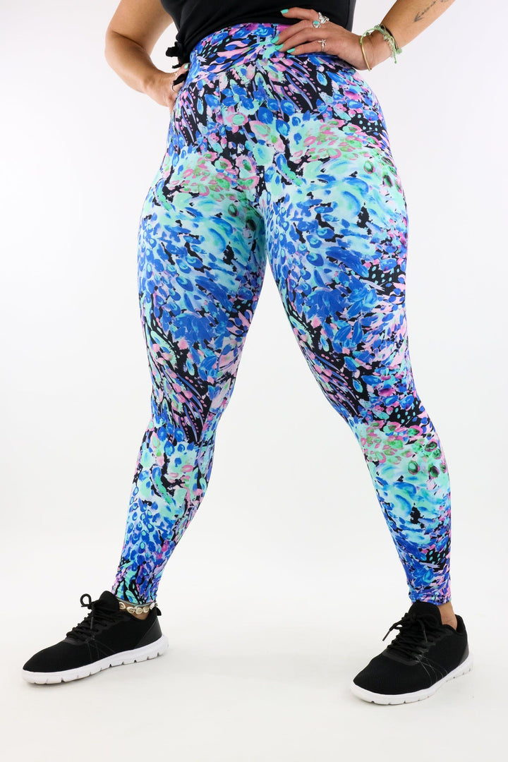 Watercolour Peacock - Casual - Full Leggings Casual Full Leggings Pawlie   