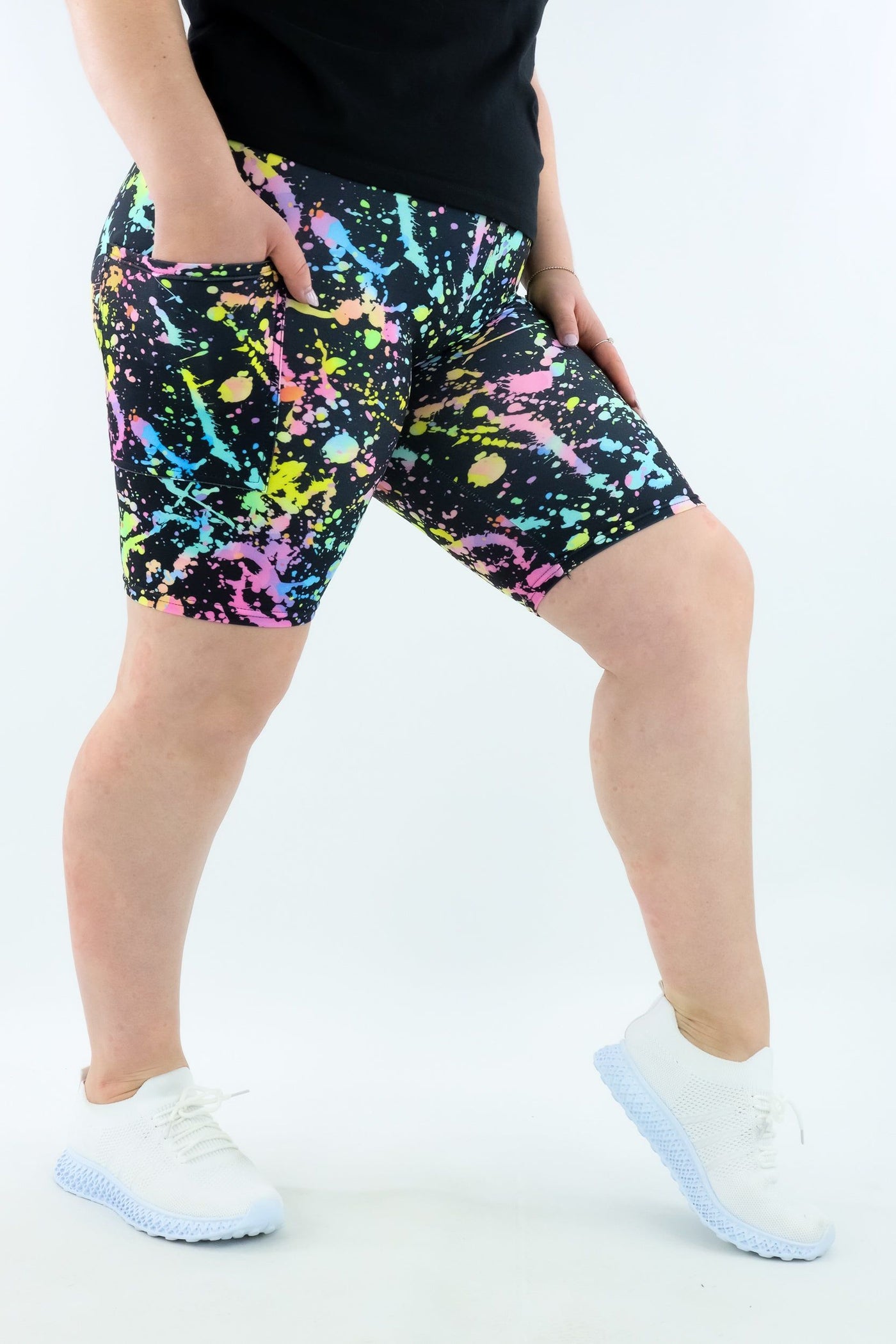 Neon Splash - Casual - Long Shorts - Pockets - Pawlie