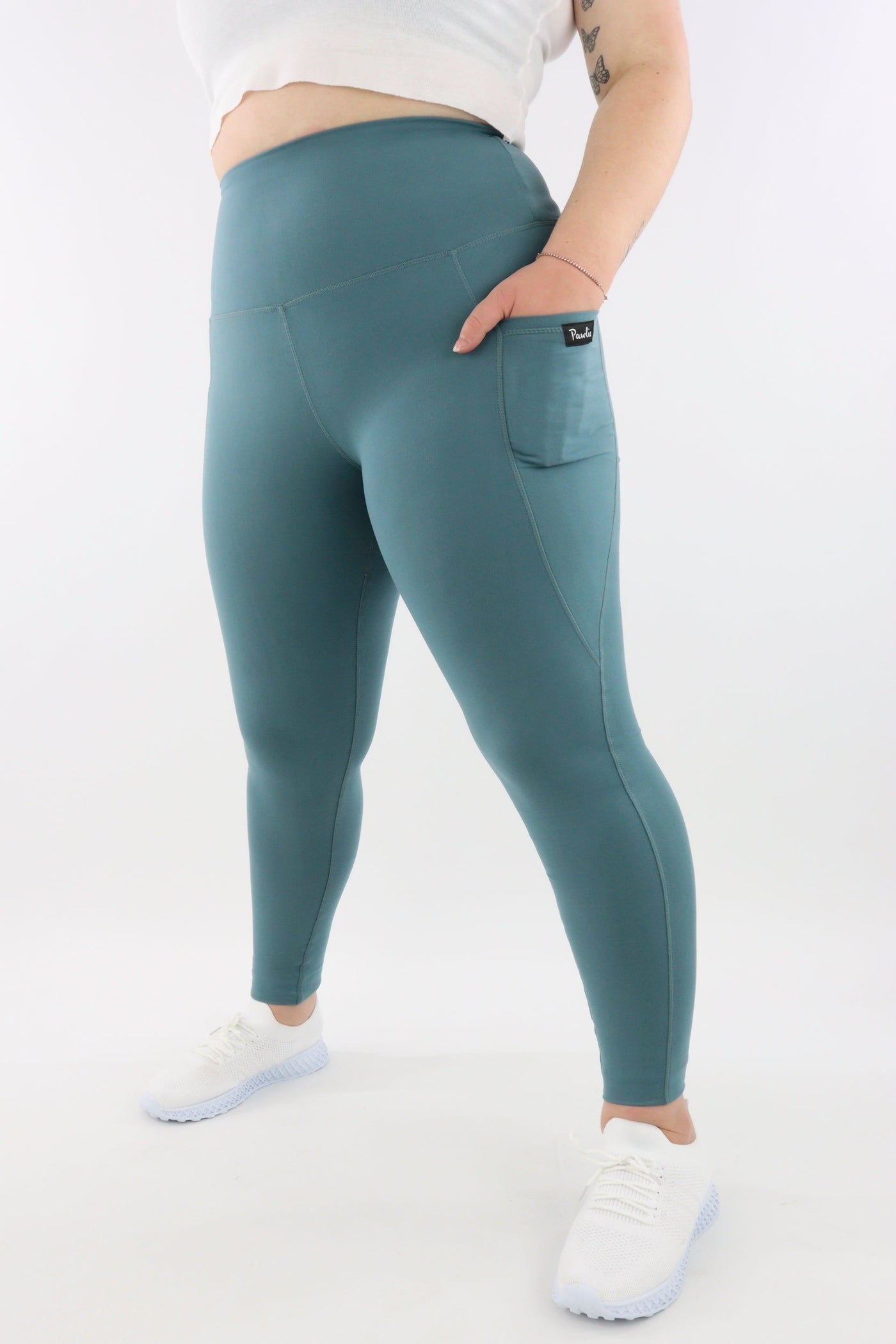 Teal - Hybrid 2.0 - Leg Pockets - Full Leggings Hybrid Full Leggings Pawlie   