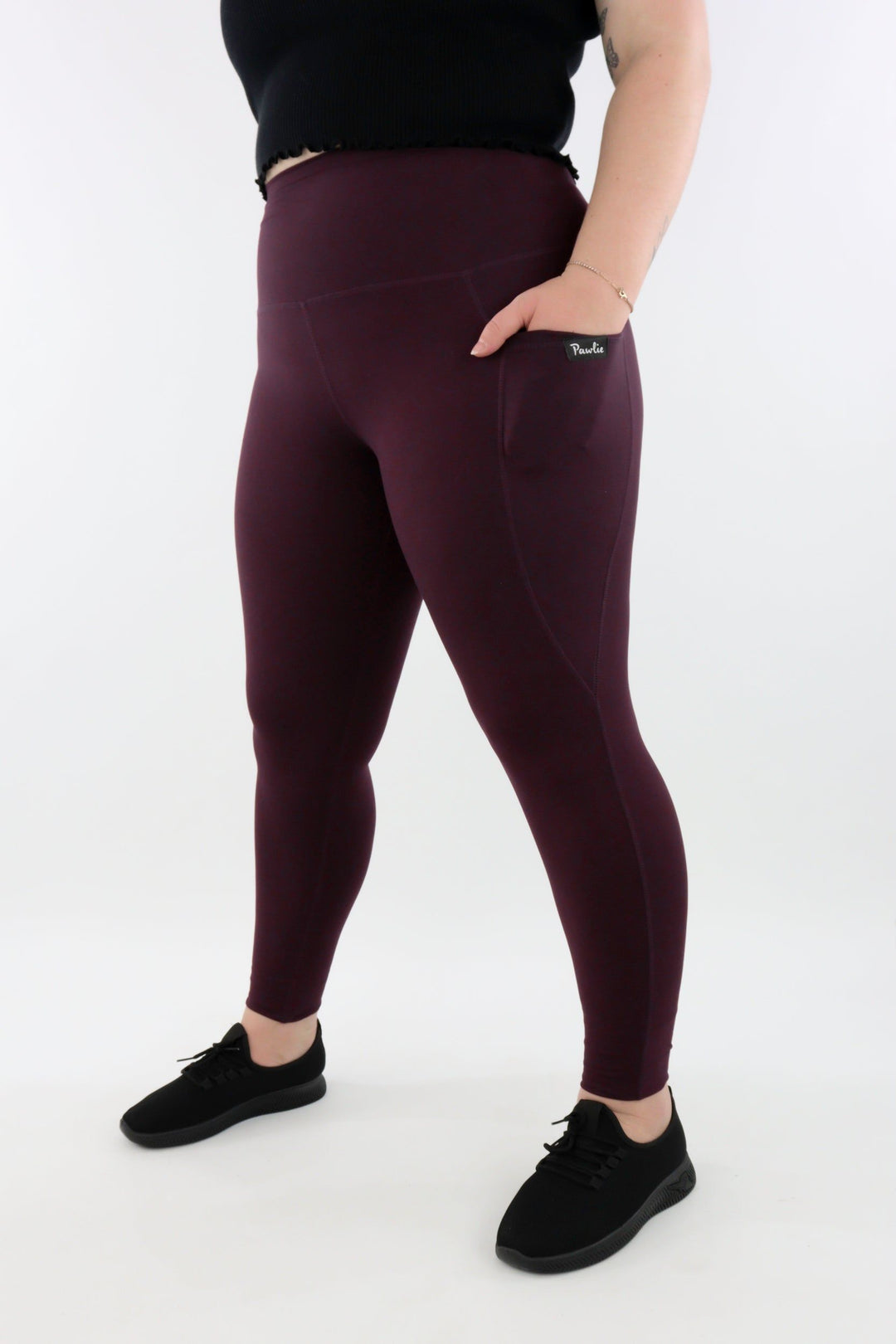 Power Panelled Legging - Periwinkle/Plum