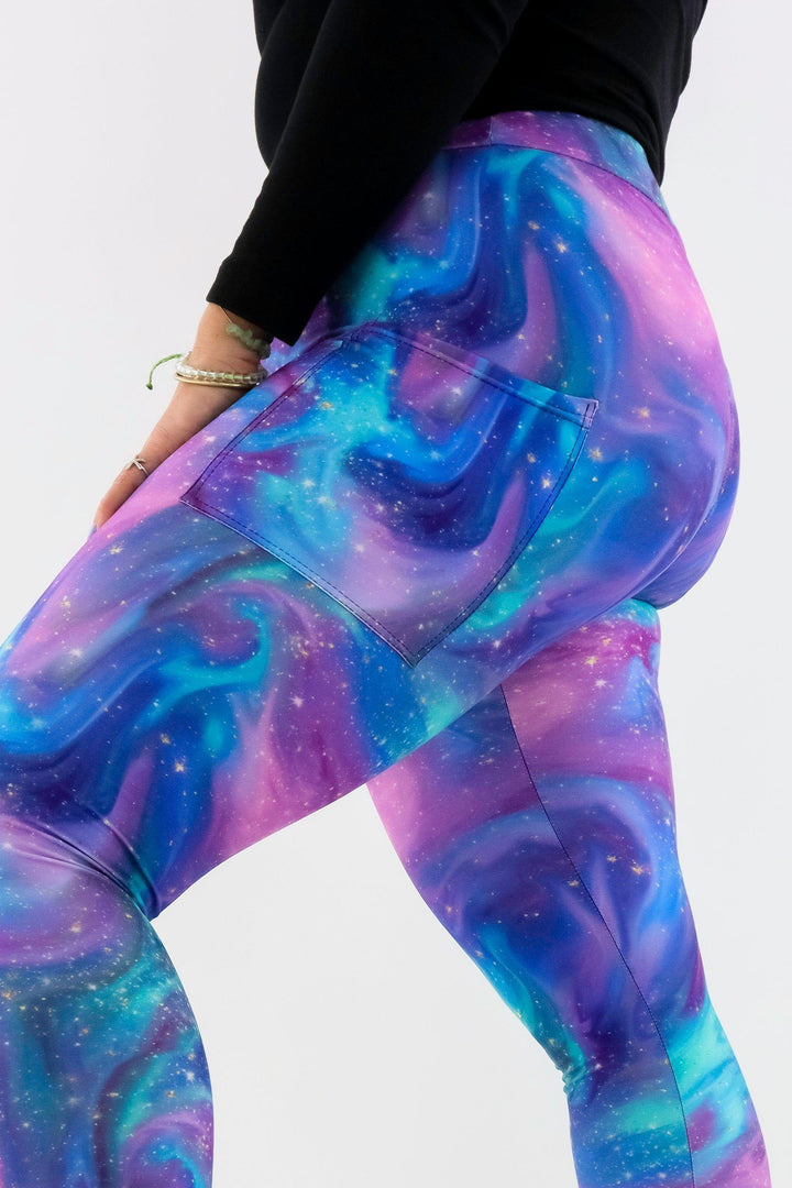 Aurora Sky - Casual - Regular Full Leggings - Pockets Casual Full Leggings - Pockets Pawlie   