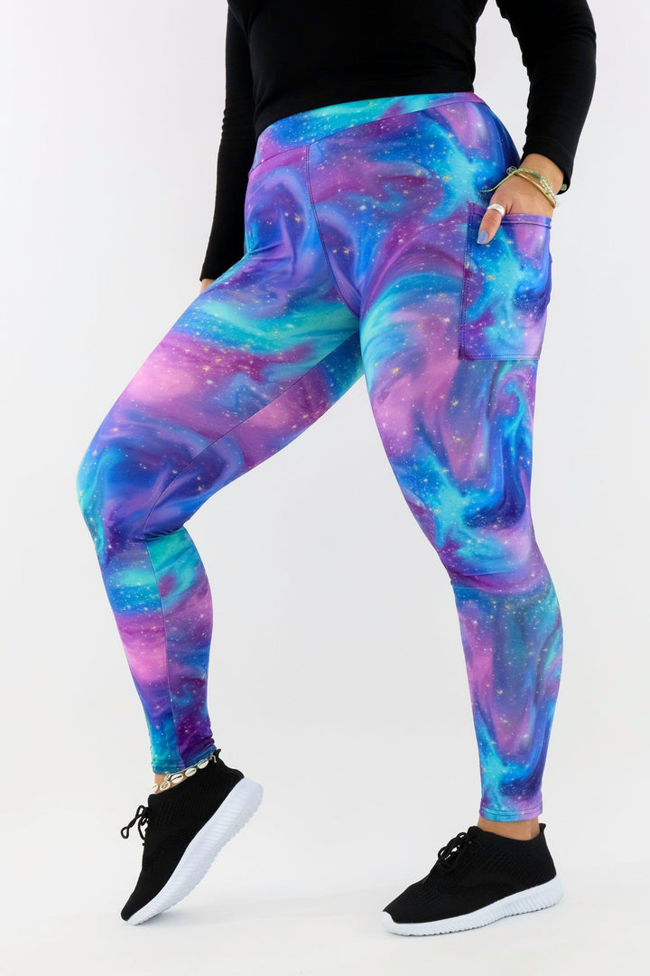 Aurora Sky - Casual - Regular Full Leggings - Pockets Casual Full Leggings - Pockets Pawlie   