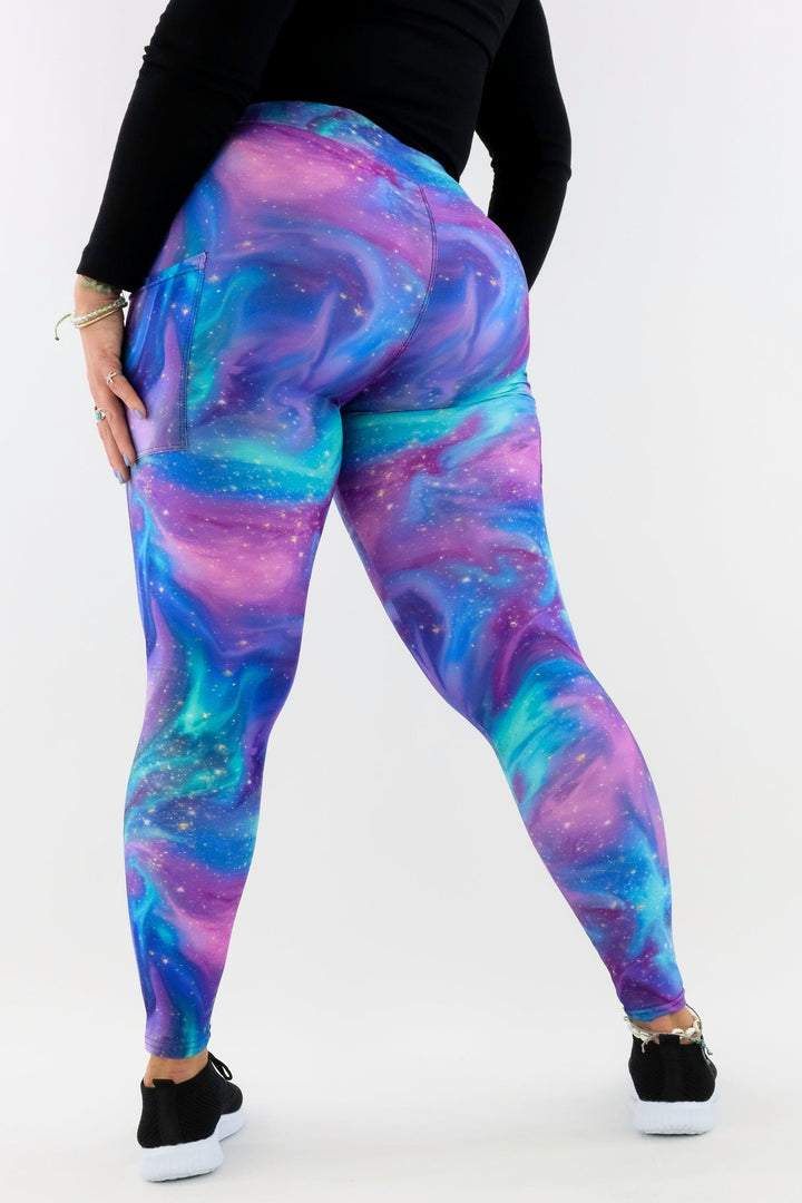 Aurora Sky - Casual - Regular Full Leggings - Pockets Casual Full Leggings - Pockets Pawlie   