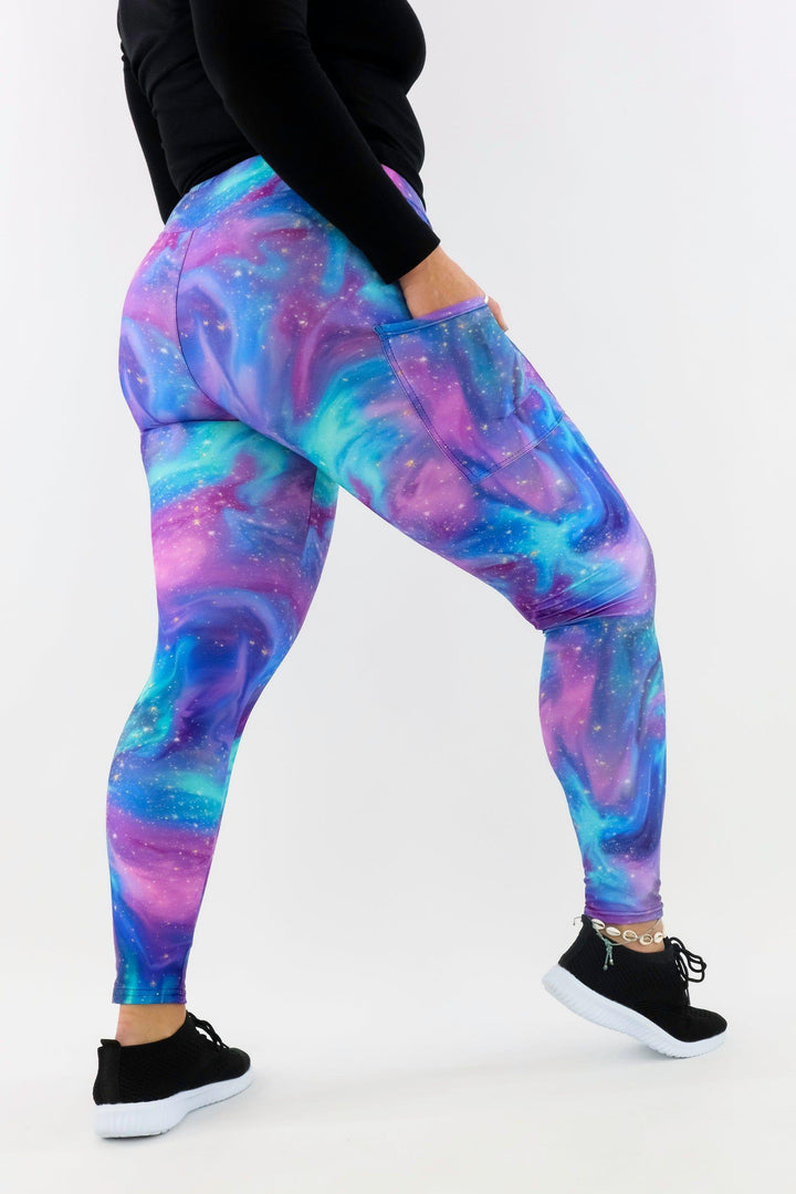 Aurora Sky - Casual - Regular Full Leggings - Pockets Casual Full Leggings - Pockets Pawlie   