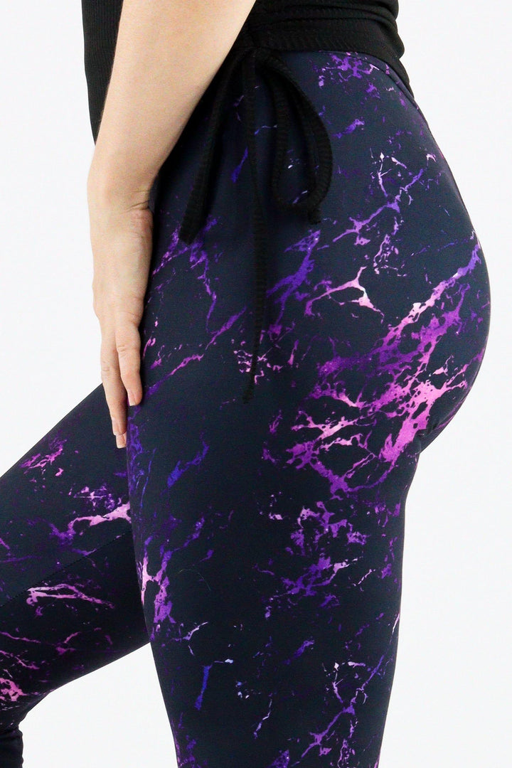 Purple Marble - Casual - Full Leggings