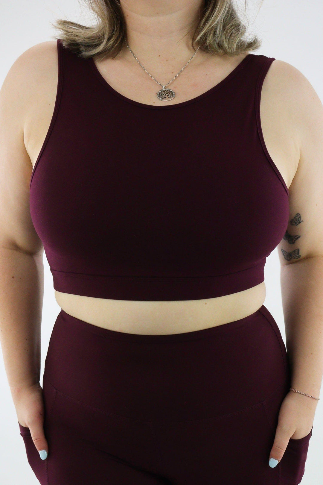 Plum - Reversible Crop Top - Hybrid 2.0 - Pawlie