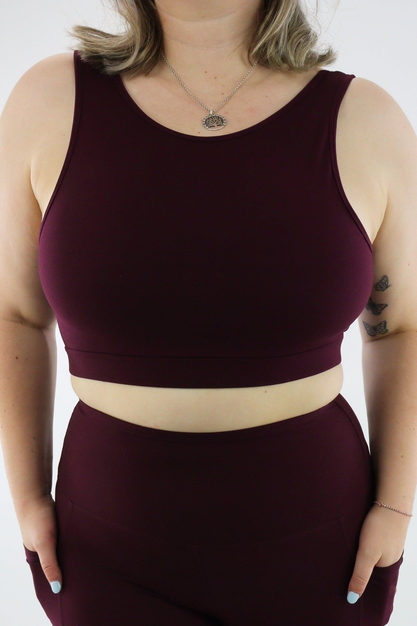 Plum - Reversible Crop Top - Hybrid 2.0 - Pawlie