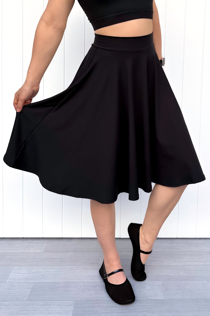 Seraphine Knee-Length Skirt - Black