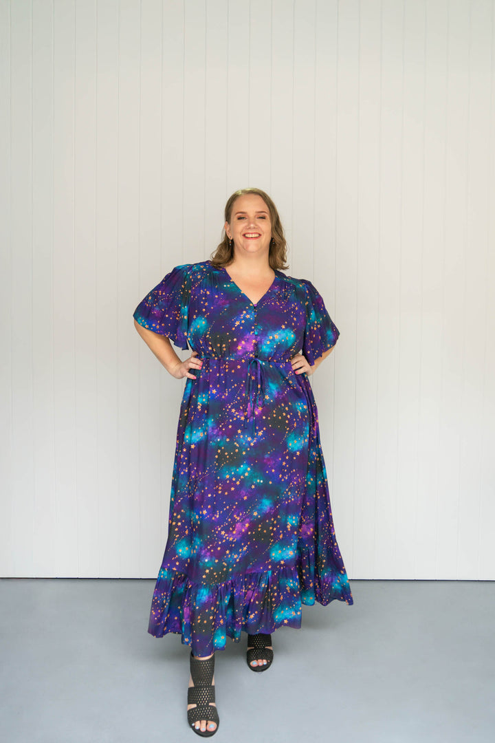 Dahlia Maxi Dress - Universe Shimmer