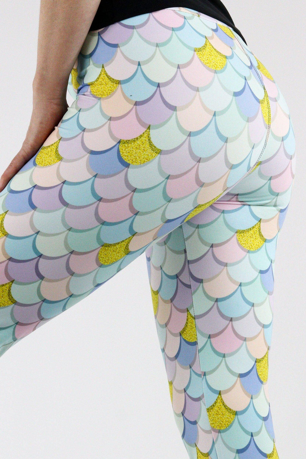 Pastel Mermaid - Casual Capri Leggings Casual Capri Leggings Pawlie   