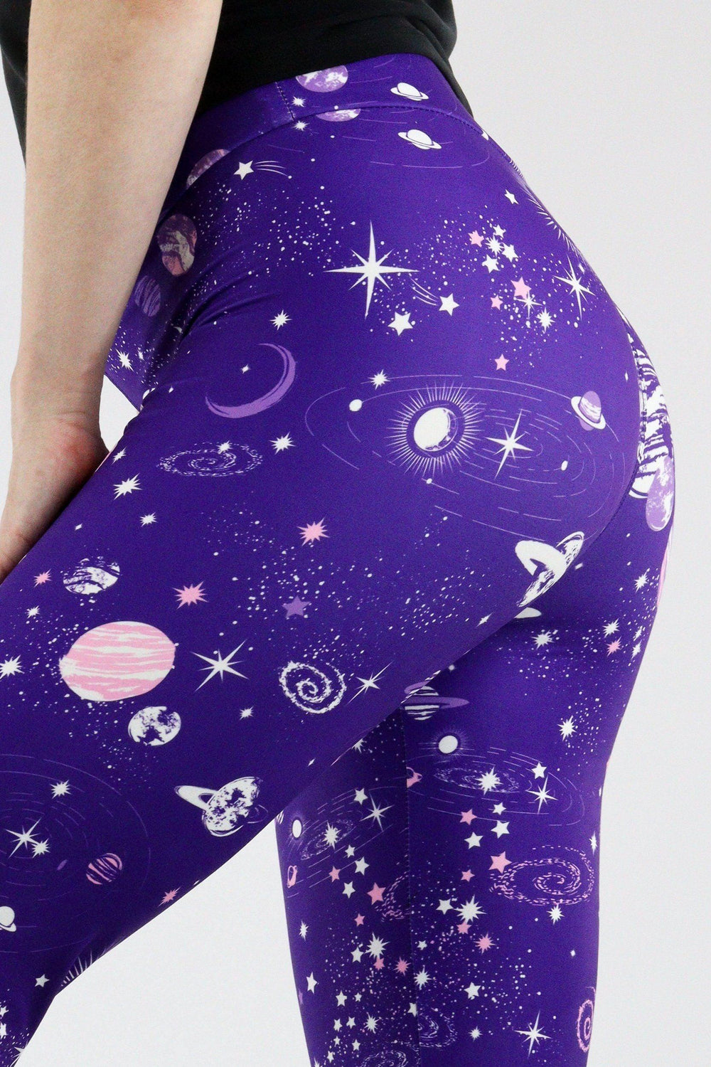 Violet Galaxy - Casual Capri Leggings Casual Capri Leggings Pawlie   