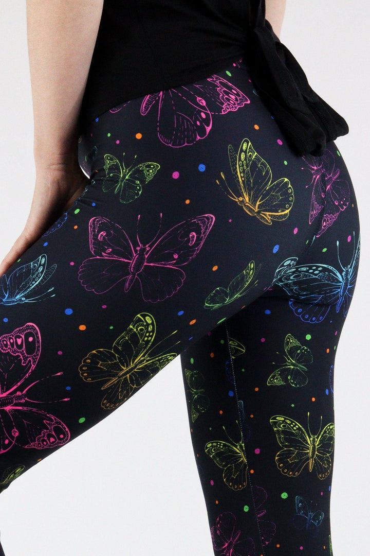 Radiant Butterfly - Casual Leggings Casual Full Leggings Pawlie   