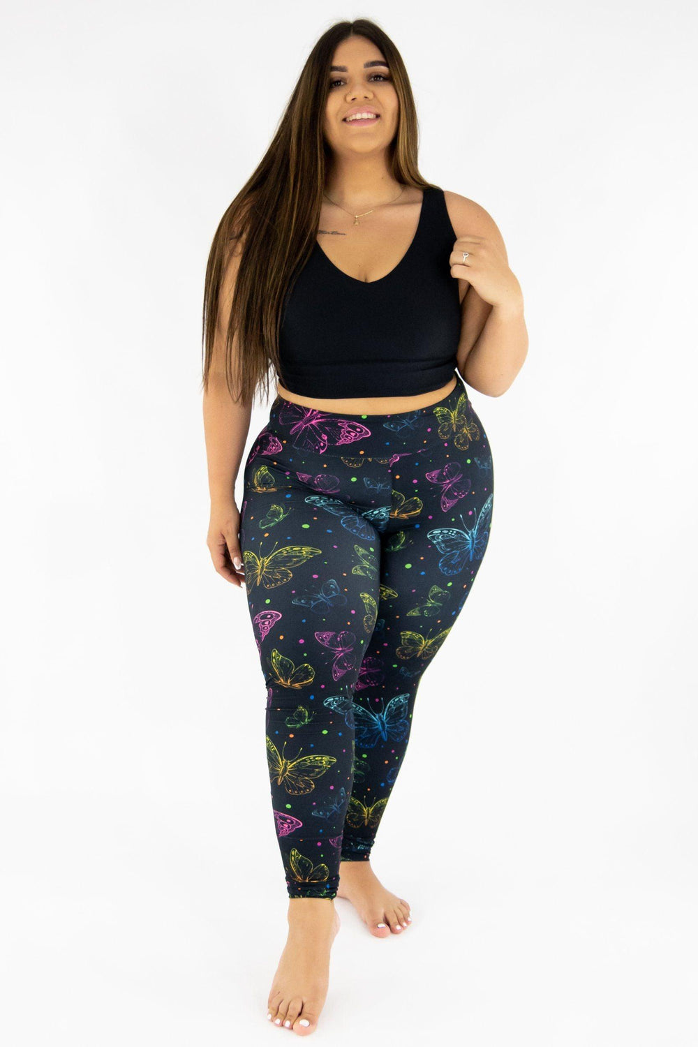 Radiant Butterfly - Casual Leggings Casual Full Leggings Pawlie   