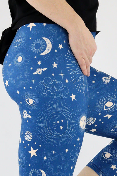 Cosmic Sunshine - Casual - Capri Leggings Casual Capri Leggings Pawlie   