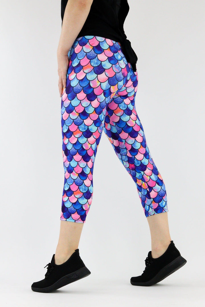 Mermaid For Each Other - Casual - Capri Leggings Casual Capri Leggings Pawlie   