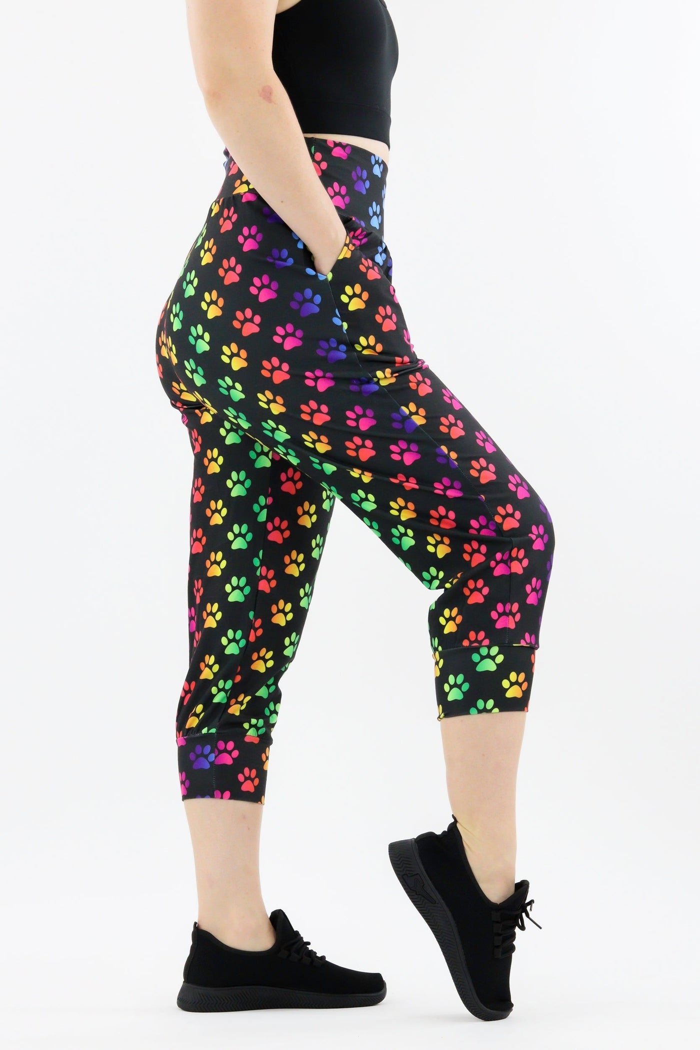 Rainbow Paws - Hybrid - Pocket Capri Joggers 1.0 Hybrid Joggers Pawlie   