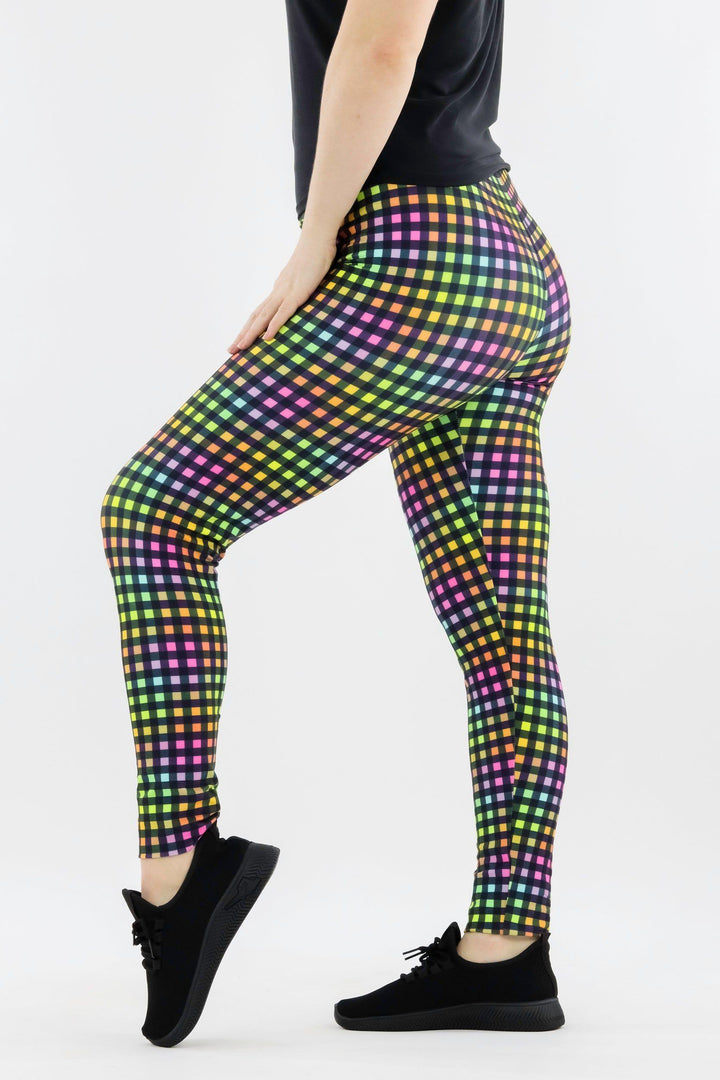 Pinky Gingham - Casual - Long Full Leggings Casual Full Leggings Pawlie   