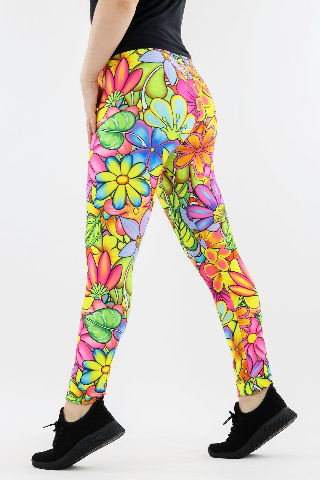 Tutti Frutti Flower - Casual - Long Full Leggings Casual Full Leggings Pawlie   