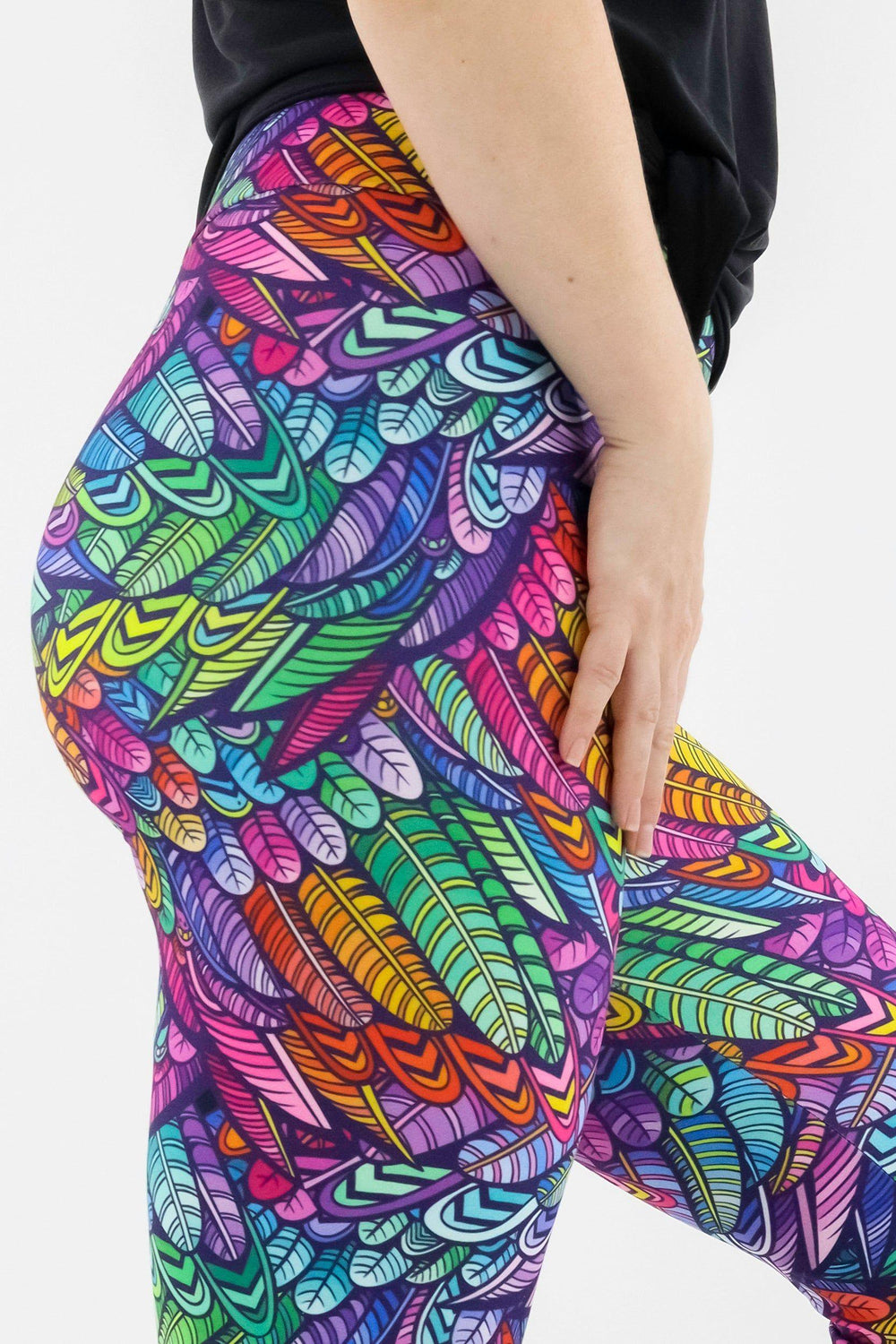 Feather Wild - Casual - Long Full Leggings Casual Full Leggings Pawlie   