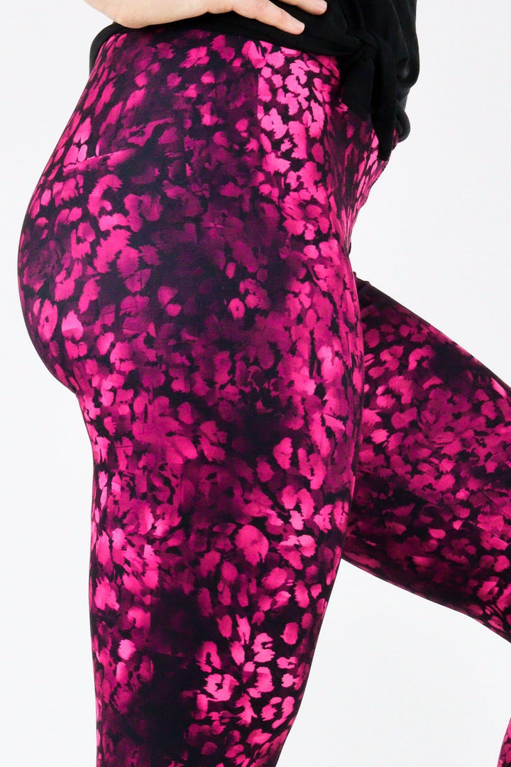Berry Leopard - Casual Capri Leggings Casual Capri Leggings Pawlie   