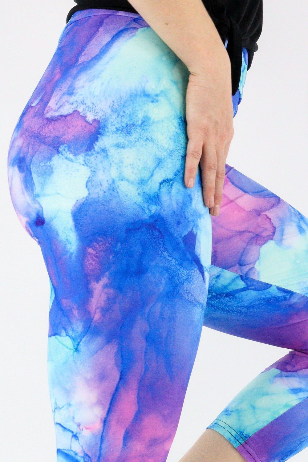 Water Ink - Casual Capri Leggings Casual Capri Leggings Pawlie   