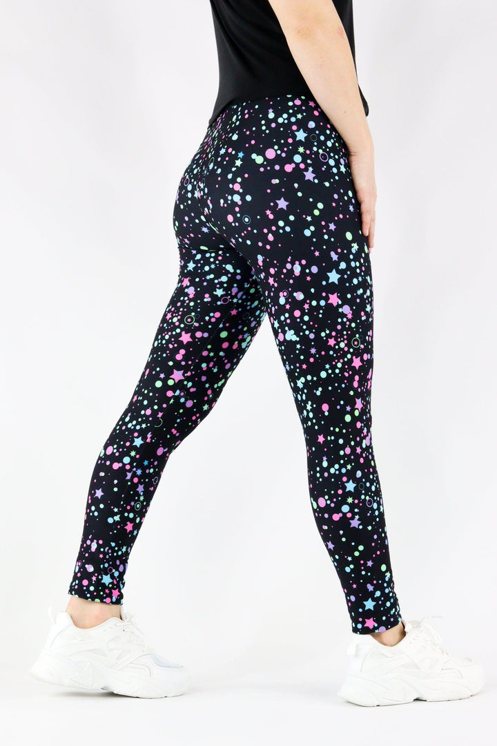 Neon Galaxy - Casual Full Leggings Casual Full Leggings Pawlie   