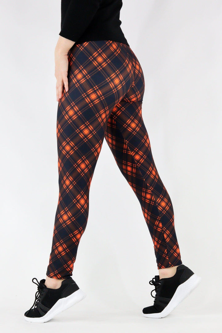Red Plaid - Casual Full Leggings Casual Full Leggings Pawlie   