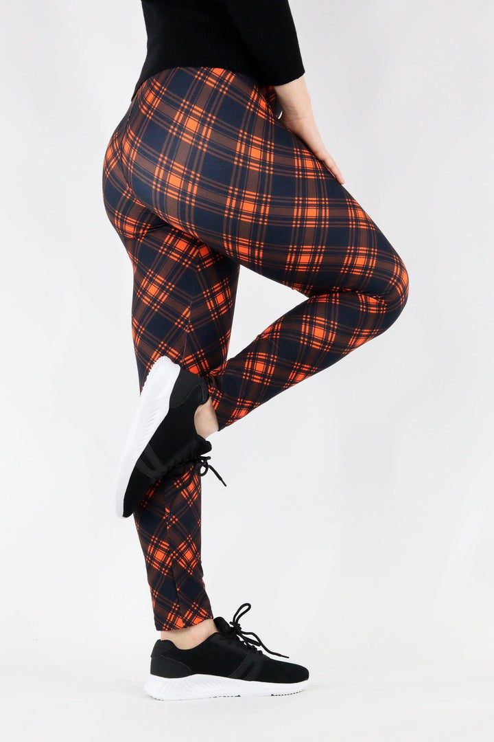 Red Plaid - Casual Full Leggings Casual Full Leggings Pawlie   
