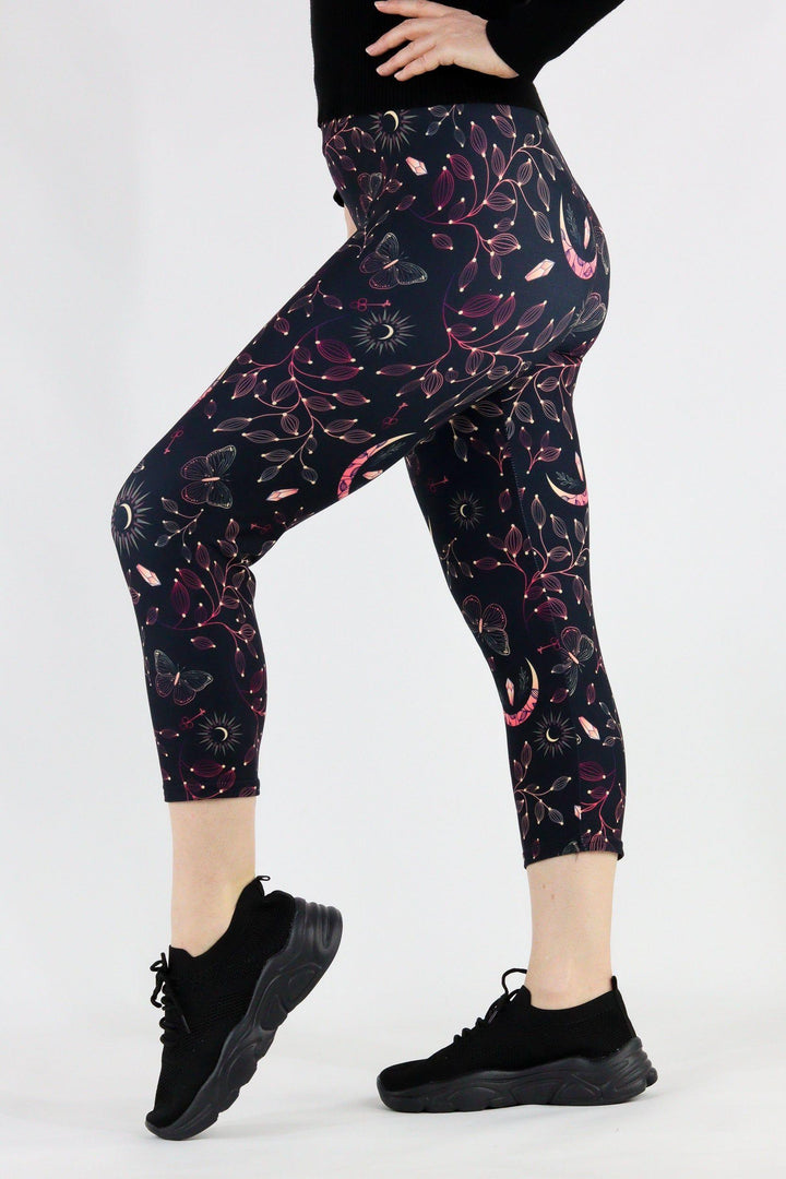 Mystical Fortunes - Casual Capri Leggings Casual Capri Leggings Pawlie   