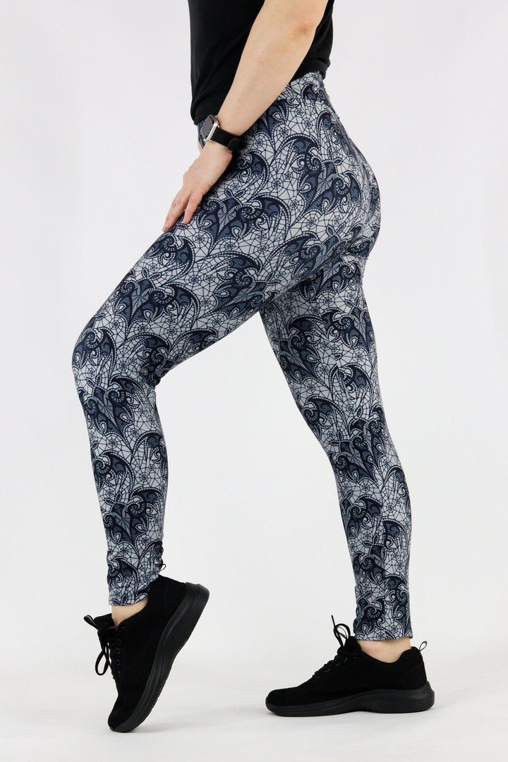 Bat Lace - Casual Full Leggings Casual Full Leggings Pawlie   