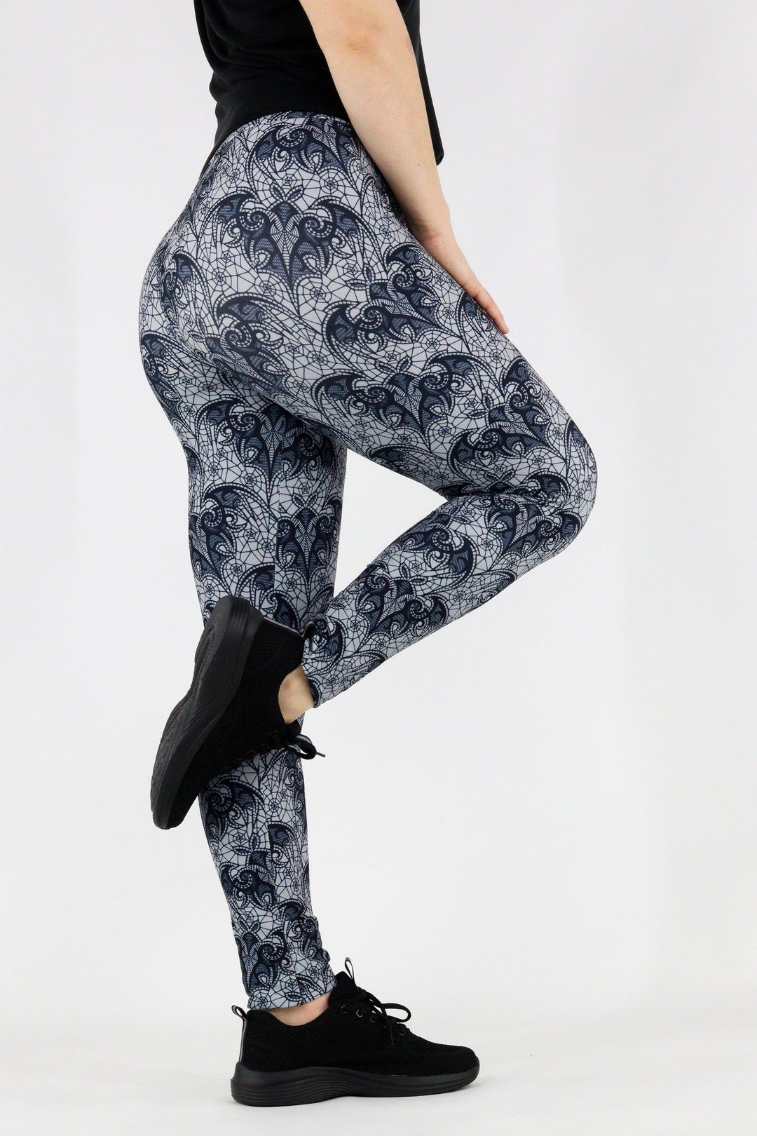 Bat Lace - Casual Full Leggings Casual Full Leggings Pawlie   