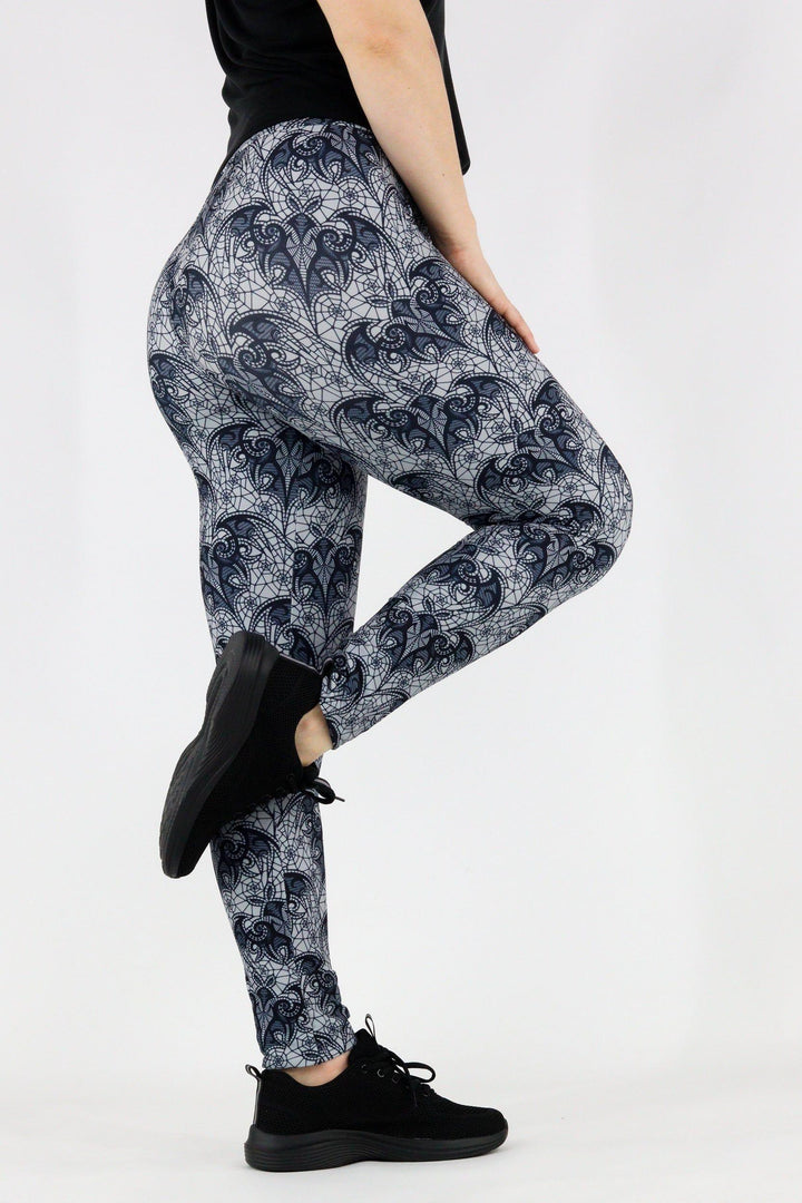 Bat Lace - Casual Full Leggings Casual Full Leggings Pawlie   
