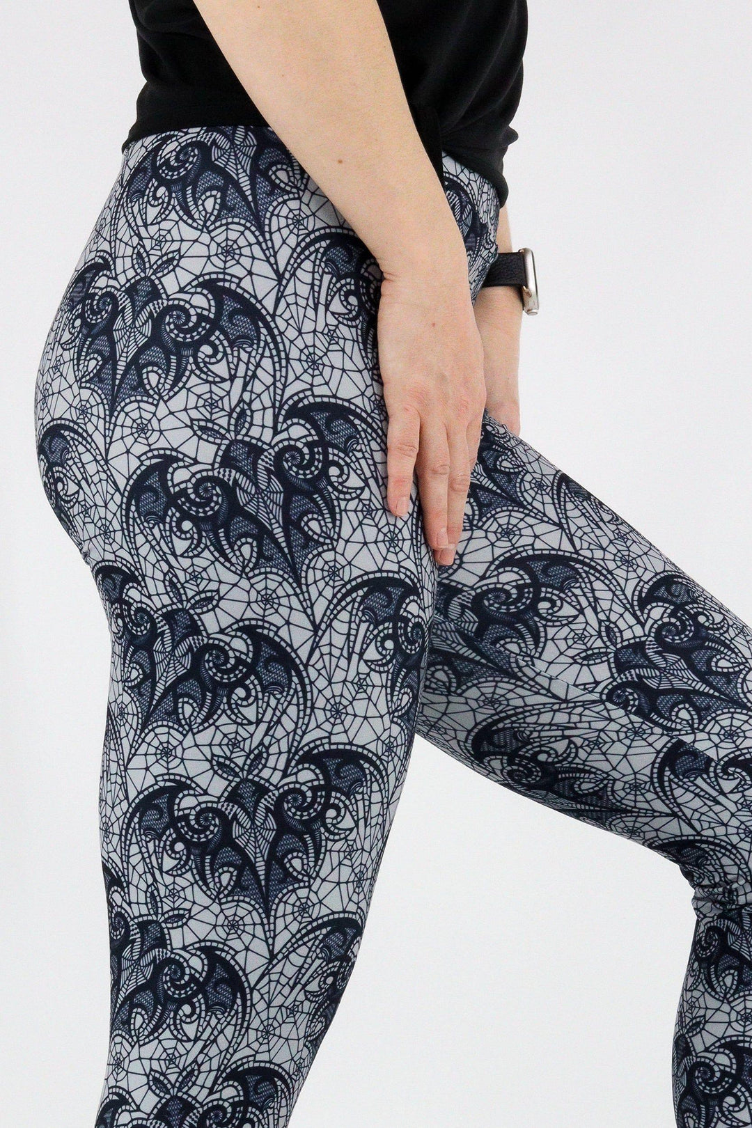 Bat Lace - Casual Full Leggings Casual Full Leggings Pawlie   