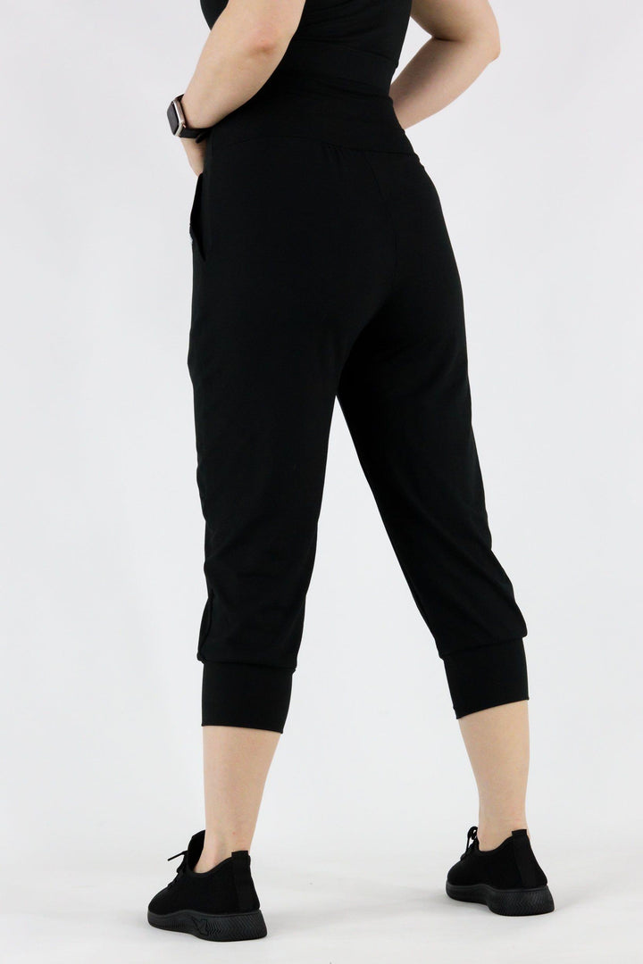 Black - Hybrid - Pocket Capri Joggers 1.0 Hybrid Joggers Pawlie   